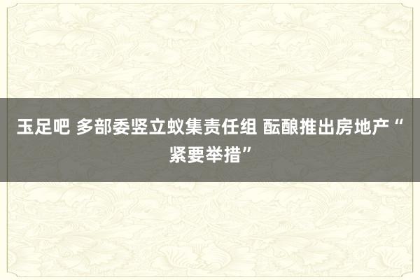 玉足吧 多部委竖立蚁集责任组 酝酿推出房地产“紧要举措”