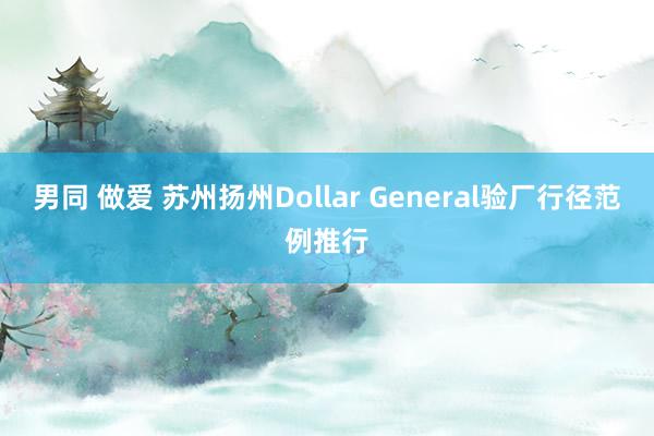 男同 做爱 苏州扬州Dollar General验厂行径范例推行