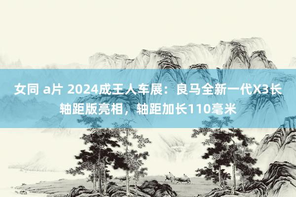 女同 a片 2024成王人车展：良马全新一代X3长轴距版亮相，轴距加长110毫米