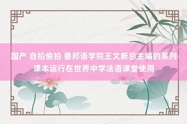 国产 自拍偷拍 番邦语学院王文新总主编的系列课本运行在世界中学法语课堂使用